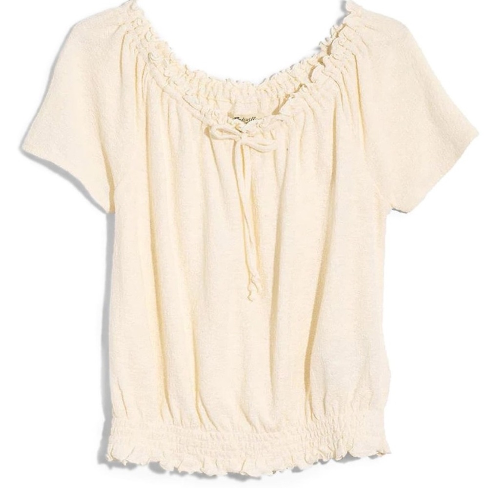 NWT Madewell Texture & Thread Drawstring Top - Picture 2 of 11